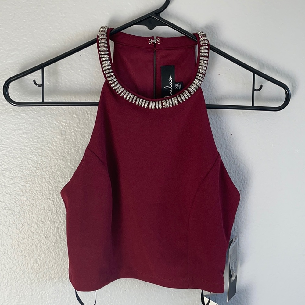 Wine/Burgundy two piece dress